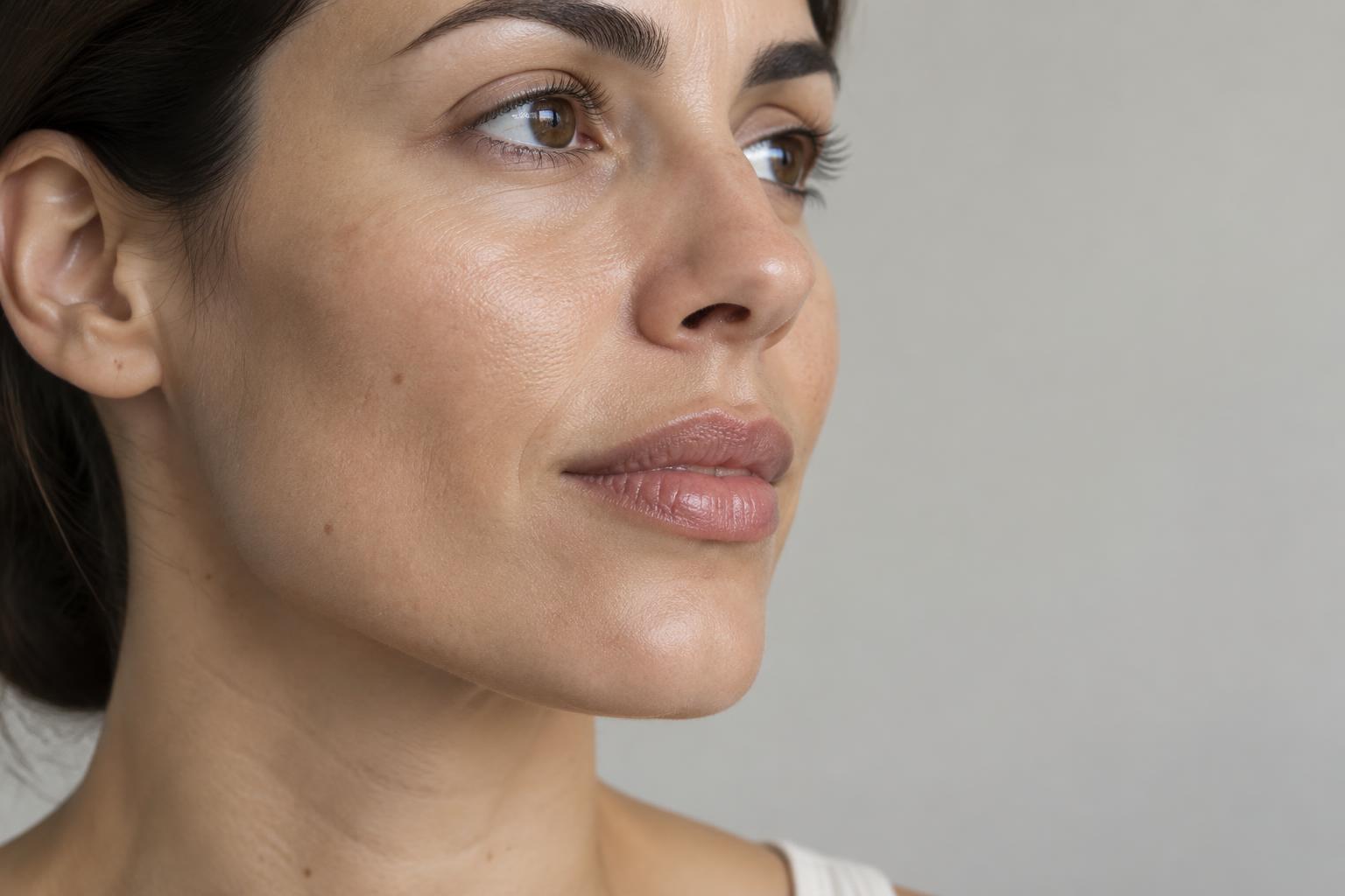 Detalle anatómico para ácido hialurónico facial